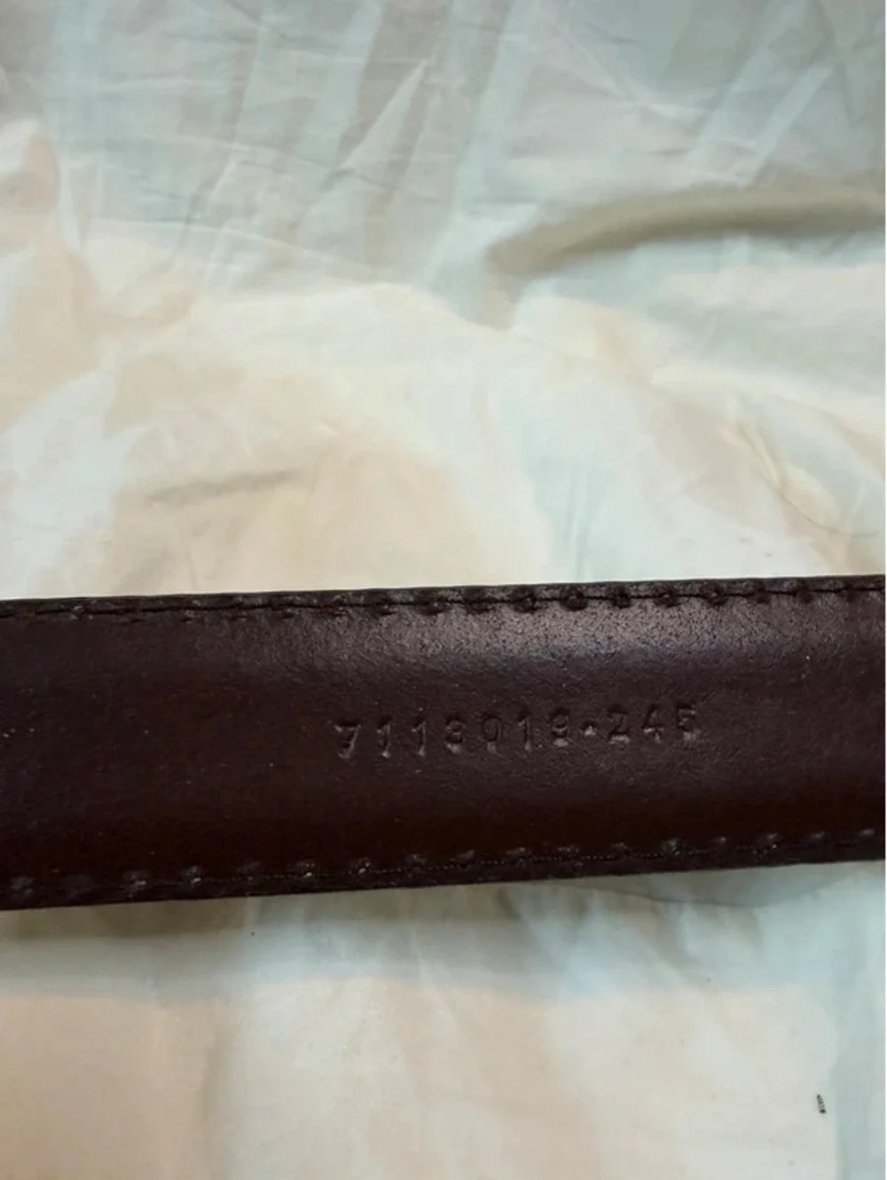 Vintage Chaps Ralph Lauren Brown Leather Belt Brass Buckle 38 Preppy Old Money